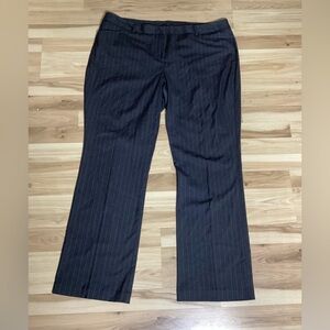 Worthington Dark Gray Striped Modern Fit Dress Pants Size 20W